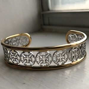 .5” Rustic Cuff Silver and Gold Cuff